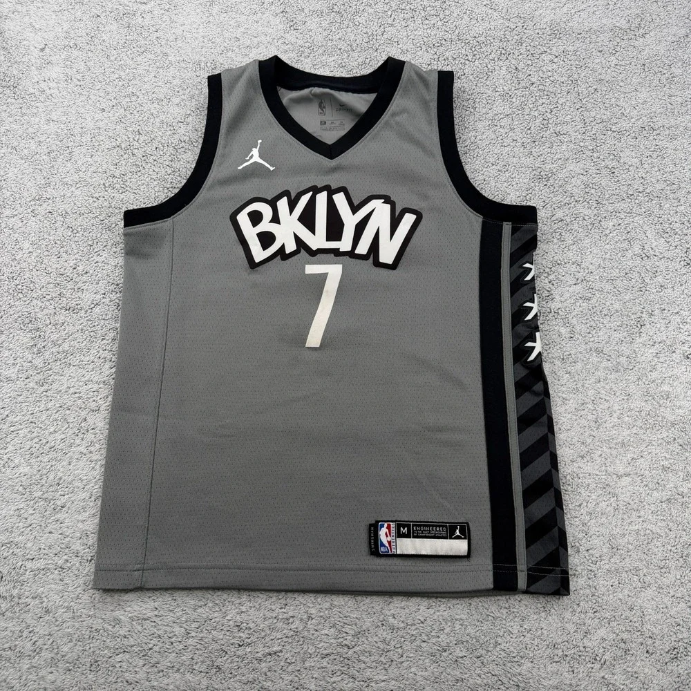Brooklyn Nets Jersey Youth Medium Basketball Kevin Durant #7 Statement Edition